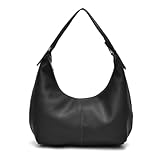 Valleycomfy Damen U-förmige Unterarmtasche Leder Crossbody Geldbörse Handtasche, Schwarz (klein)