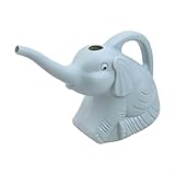 Yuanpgky Kreative Elefanten-Gießkanne für Kinder – leichter Kunststoff-Pflanzentopf mit Ausgießer oben – lustiges Tier-Design, Gartengerät für Kinder (Blau)