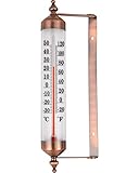 Außenthermometer mit Bronze-Effekt Design, Stilvolles Gartenthermometer, Outdoor, geeignet für Außentemperaturanzeige, Wand, Gewächshaus, Garage, einfach aufzuhängen