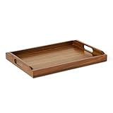 Amazon Basics Serviertablett aus Holz, Akazienholz, 43,2cm x 30,5cm