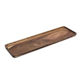 Dekotablett aus Akazienholz Natur - 60 x 15 cm - Kerzenteller aus massivem Holz - Kerzentablett Holztablett Kerzenbrett Tisch Deko für Weihnachten Advent Hochzeit Geschenke Dekoration