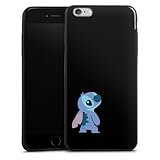 Slim Case extra dünn kompatibel mit Apple iPhone 6 Plus Silikon Handyhülle schwarz Hülle Lilo & Stitch Fanartikel Disney