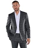 emilio adani Herren Herren Anzug-Sakko Slim fit, 37811, 37811, Grau in Größe 110
