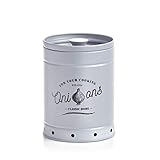 Zeller 19346 Vorratsdose Zwiebel, Metall, Grau, ca. Ø 13,7 x 18,4 cm, Aufbewahrung für Zwiebeln