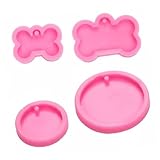 FONDOTIN 1 Satz Teiliges Silikonform Hunde Knochenform Lebensmittelecht Flexibel Einfach Zu Bedienen Für Kuchen Dekoration Harz Schlüsselanhänger Diy Bastelprojekte Sicher Und 4 Stück
