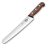 Victorinox Wood Brot- und Konditormesser mit Wellenschliff, 22 cm Lange Klinge aus Edelstahl, Ergonomisch, Ahornholzgriff