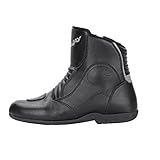 FAST WAY FTS-1 S Stiefel, Kurzer Tourenstiefel, CE Zertifiziert, Robuster Motorradstiefel, Schalthebelverstärkung, Pflegeleicht, Seitlicher Reißverschluss, Gr. 44