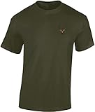 Jäger T-Shirt Männer - Gestickter Hirsch - Jagd Tshirt Herren - Geschenk Kleidung Zubehör (XXL)
