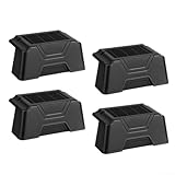 ZiStarlilife 4 Stück Solar-Zaunleuchten für den Außenbereich, LED-Gartenwandleuchten mit zwei Lichtmodi, IP65 wasserdichte Sicherheitsbeleuchtung für Treppen, Wege, Treppen (weißes Licht)