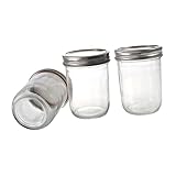 MAGICLULU 3 Stücke 500ml Home Glas Aufbewahrung Flaschen Mit Metalldeckel Getränke Lagerflaschen