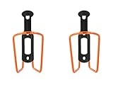 ZEFAL Pack Alu Plast 124 Flaschenhalter Fahrrad x 2 - Aluminium Fahrradflaschenhalterung für alle Arten von Fahrrädern - leicht und robust – Orange