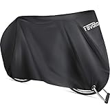 Favoto Fahrradabdeckung Wasserdicht Fahrrad Abdeckplane 210D Oxford-Gewebe Fahrradgarage Plane Fahrrad schutzhülle mit Beutel 200 x 110 x 70 cm Schwarz XL