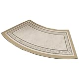 Gebogene Duschmatten, stark saugfähig, gebogene Badematte für runde und Eckdusche, schnell trocknende Eck-Badematte, rutschfeste Gummi-Unterseite, Duschmatte für Außendusche (A,45 x 100 cm)