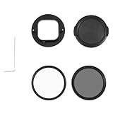 ND2-ND400 Filter mit Adapter ND2-ND400 Mittelgrau-Dichte-Objektivfilter mit Adapter für 12/11 Schwarz