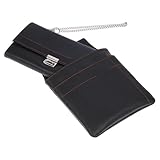Christian Wippermann Kellnergeldbörse mit Kette - Bedienungsgeldbeutel 17,5 x 11 cm - Kellnerportemonnaie aus Kunstleder - 7 Scheinfächer - Münzfach/Reißverschluss - Gastro Geldtasche inkl. Holster