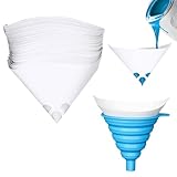 afhgdjr 100 Stück Lacksieb,Lackfilter,Farbfilter,Filtern Sie Farbe,um Partikel zu reduzieren,für Automobilsprühfarbe, Wassertransferdruck,Spritzpistole Lackierpistole (mit 1 Stück Silikon)