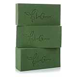 LaGreen Blumensteckschaum 3er Pack - Steckmasse Steckschwamm für Frischblumen, Trockenblumen, Blumengesteck und Adventskranz - 20 x 10 x 7 cm (Grün)