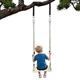 Celuicion Schaukel aus Holz – -Schaukel | sensorische Spielsitzbank für Garten, Terrasse, Spielplatz