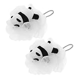 PRETYZOOM 2 Stück Luffaschwämme In Panda Form Weich Sanft Sanftes Peeling Sicher für Babybad und Kleinkinderdusche