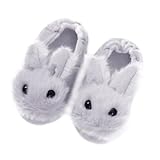 CLISPEED Winterliche Hausschuhe mit Niedlichem Kaninchenmotiv Warm Gefüttert Rutschfeste Sohlen Weiche Plüschmaterialien Praktische und Bequeme für Kalte Tage Drinnen und Draußen