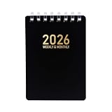 Generisch Tagesplaner Notizbuch,2026 Tagesarbeitsplaner | A7 Pocket Format Weicher Spiralbindung Terminplanung Für Studium Beruf Alltag