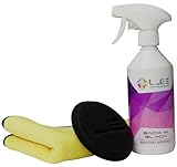 Kunststoff & Reifenpflege-Set - Liquid Elements Back in Black 500ml + Applikator + ADVANTUSE Mikrofasertuch - pflegt Kunststoffe und Gummi