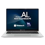 ASUS ExpertBook P5 AI Laptop I 14' WQXGA Touch-Display | Intel® Core™ Ultra 5 226V I 16 GB RAM I 512 GB SSD I Intel® Arc™ 130V I QWERTZ Tastatur I Misty Grey