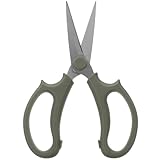 WRITWAA Edelstahl Blumenschere mit Gerader Klinge Rutschfestem Griff Tragbare Gartenschere zum Schneiden von Zweigen und Blumen Leicht und Rostfrei für Gartenarbeit und Obstgärten