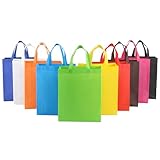 MAGICLULU 30 Stück 10 Einkaufstasche Handtaschen Rote Taschen Tragetaschen Für Damen Reisetasche Damen Leckerlibeutel Aus Zellophan Wiederverwendbare Tasche Faltbar Beutel Beutel