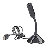 Mikrofon - Kondensatormikrofon | USB -Verstärker | Plug & Play Desktop Condenser | Verstärker mit USB -Ausgabe für Musikaufnahmen | Audioversorgungen für Rauschreduzierung kompatibel mit dem PC -Lapto