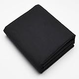 Stoff Virginia Tex, Meterware, Baumwollstoff 100%, große Breite 240 cm, Baumwollstoff 100% Oeko -Tex Standard 100 Unifarben zum Nähen (Schwarz, 100 cm)