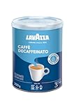 Lavazza, Caffè Decaffeinato, Gemahlener Kaffee, für Mokka-Kannen, Koffeinfreier Espresso, mit Aromanoten von Trockenfrüchten, Arabica & Robusta, Intensität 3/10, Mittlere Röstung, 250 g