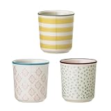 Bloomingville Charmantes Eierbecher-Set Patrizia – Pastelltöne in Rosa, Grün & Gelb, 3er-Set aus Keramik