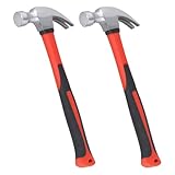 LEXININ Klauenhammer, 28 cm, roter Griff, 2-teiliges Set für Zimmerei und Heimgebrauch