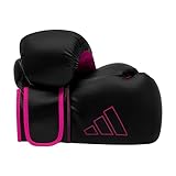adidas Boxhandschuhe Hybrid 80 - geeignet fürs Boxen, Kickboxen, MMA, Fitness & Training - für Kindern, Männer oder Frauen - Schwarz/Pink - 6 oz