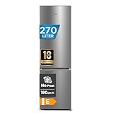 Midea MERB276FGE02A Kühl-/Gefrierkombination/180 cm Höhe/NoFrost/Doppelte Steuerung/Super-Kühlfunktion/219 kWh/Jahr/199L Kühlteil/71L Gefrierteil