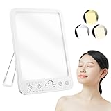 Sporgo Tageslichtlampe Tageslicht 10000 Lux: UV-frei Lichttherapielampe mit Memory Funktion, 6 Timer, LED Sonnenlicht Lampe Einstellbaren Lichtfarben Helligkeit, Vollspektrumlampe mit Touch Steuerung