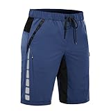 Cycorld Mtb-Hose-Radlerhose-Herren-Fahrradhose-Wasserdicht-Mountainbike-Hose-Kurz-Outdoor-Hose-Leicht-Sommer-Bike-Shorts-mit-5-Taschen, für Wandern und Angeln (Neu Blau,M)