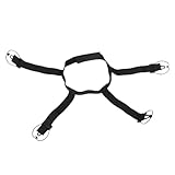 JOINPAYA Verstellbare Eishockey Garter Straps Elastisch Sicherer Halt für Torhüter Verstellbar Sport Beinschutz Zubehör für Damen und Herren Schwarz