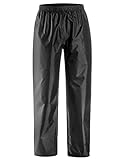 AXESQUIN Regenhose Herren Wasserdicht Atmungsaktiv Leichte Fahrrad überhose Winddicht Outdoorhose Wanderhose überziehhose-Schwarz XXL