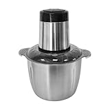 Küchenmaschine, elektrischer Fleischwolf, kompakter 2-Liter-Zerkleinerer aus Edelstahl, multifunktionaler Lebensmittelzerkleinerer, Fleischwolf zum Zerkleinern von Zwiebeln, Zubereitung von