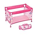 Toclsixz Puppenmöbel Puppenbett für 43 cm Puppe | Puppen Bett zubehör | Puppen reisebett | Geschenk für 3 +Jahre Mädchen