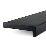 TJ Fensterbank Innen Kunststoff Graphit Optik / 15 x 80 cm Fensterbank inkl. Seitenabschluss/PVC Fensterbank nach Maß/Fensterbank Innen kratzfest und feuchtigkeitsundurchlässig