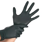 Franz Mensch Hygonorm Nitrilhandschuhe Allfood Safe, schwarz, Gr. 8/M | puderfrei, 250 Stück, Einmalhandschuhe latexfrei, Einweghandschuhe lebensmittelsicher