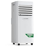 Klimaanlage Mobil 9000 BTU, LEENON Mobil Klimagerät 4 in 1 Kühlen Entfeuchten Ventilato& Schlafmodus, 2.6KW Mobile Klimaanlage mit Abluftschlauch, Fernbedienung/24h Time für Zuhause Bür bis zu 35 m²