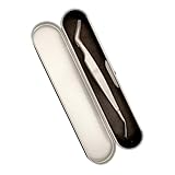 DIKACA Edelstahl Zeckenpinzette für Hunde und Katzen Rostfrei Ergonomisch rutschfest Langlebig und Leicht Praktisches Zeckenentfernungswerkzeug für Sichere Pflege Ihres Haustiers