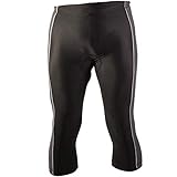 Stanteks Radhose 3/4 Fahrradhose Radlerhose mit Sitzpolster Coolmax SR0060, Schwarz/Grau, S (entspricht ca. Gr. 44/46)