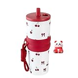 Rosa Wasserflasche | Stylisches Tragbare Kinder Trinkflasche,Multifunktionale Isolierte Becher Für Mädchen Kinder Frauen Lehrerinnen Büro Auto Reisen
