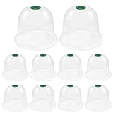 Generisch 10 Stück PP Gartenglocke 18 X 18 X 16 cm Klare Anzuchttöpfe Feuchtigkeitskuppeln Kunststoffkuppel Glockenabdeckungen Zur Beobachtung des Wachstums Und Zur Verhinderung Von Schnecken