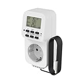 conecto Digitale Thermostat Steckdose, mit externem Fühler sowie Zeitsteuerung, für Terrarium, Gewächshaus, Räucherofen, Heizung, Temperaturregler, Kühlung und Frostwächter, 3600 Watt, weiß